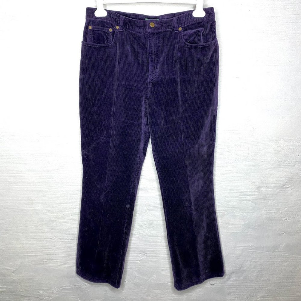 Lauren Jeans Co. purple corduroys size 14